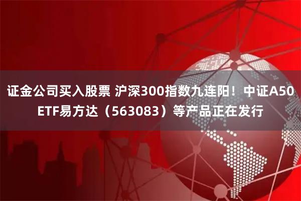 证金公司买入股票 沪深300指数九连阳！中证A50ETF易方达（563083）等产品正在发行